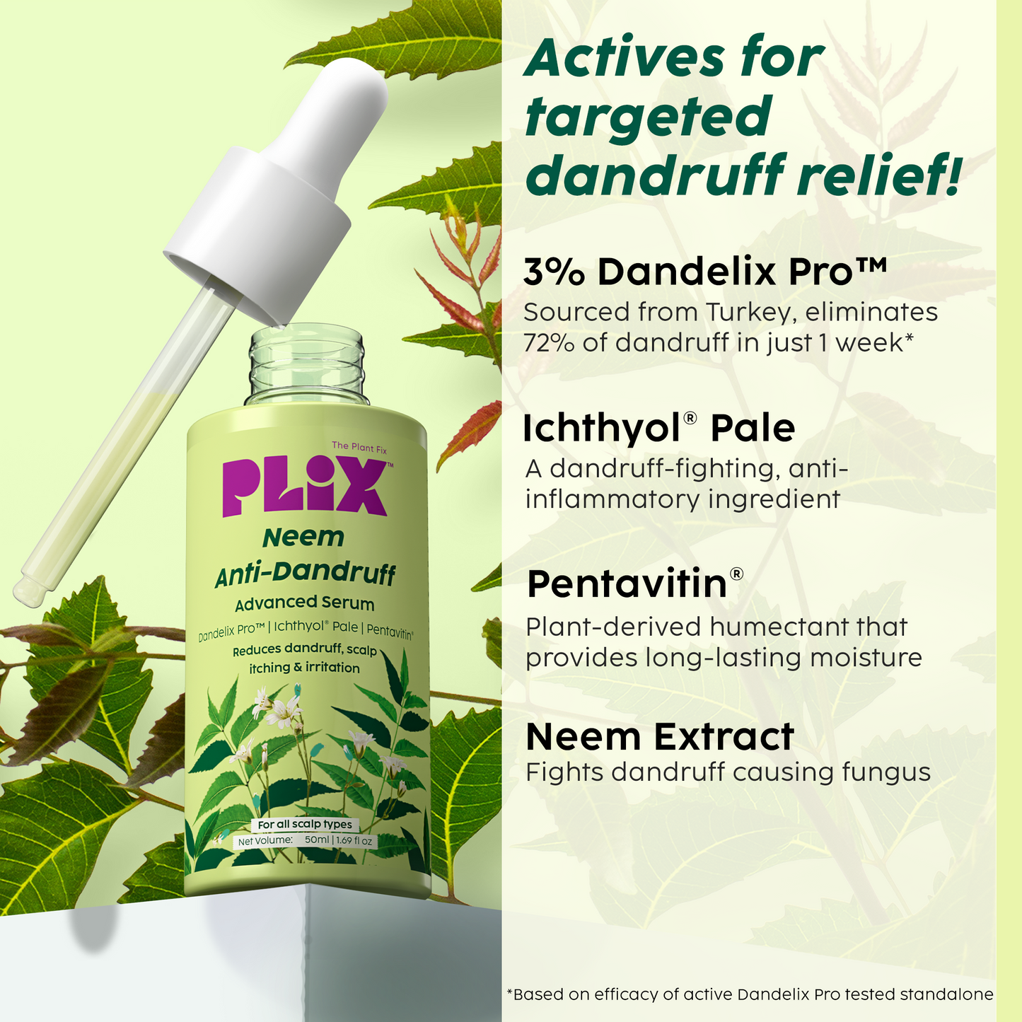 Neem Anti-Dandruff Advanced Hair Serum | Helps Reduce Dandruff, Scalp Itching & Irritation