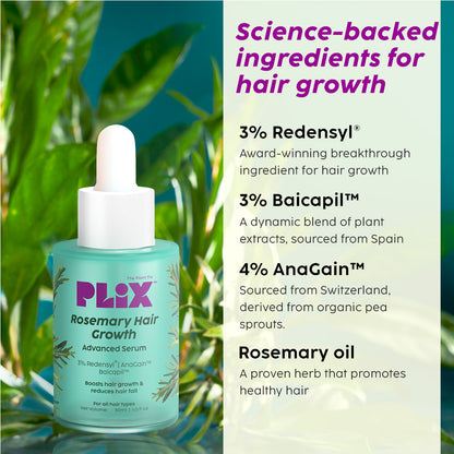 Rosemary Advanced Hair Growth Serum with 3% Redensyl