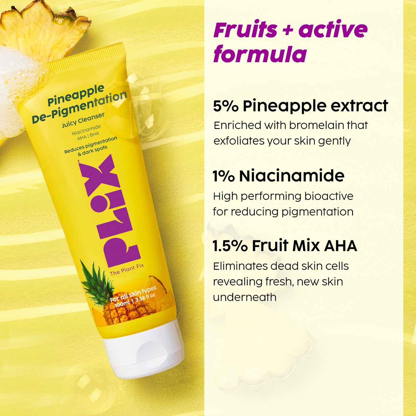 Pineapple De-Pigmentation Face Wash and Serum Combo-Combo