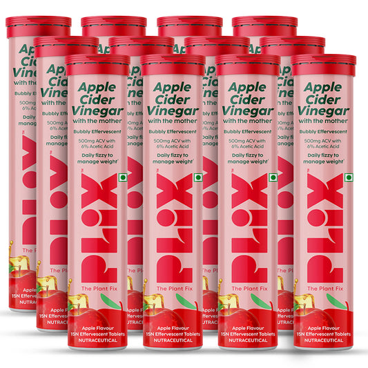  Apple Cider Vinegar Effervescent with 500mg ACV 12 Pack 