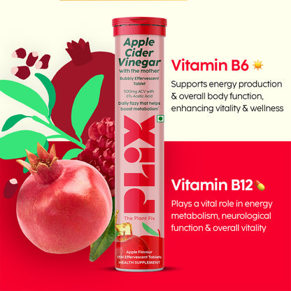 Apple Cider Vinegar Effervescent with 500mg ACV 4 Pack