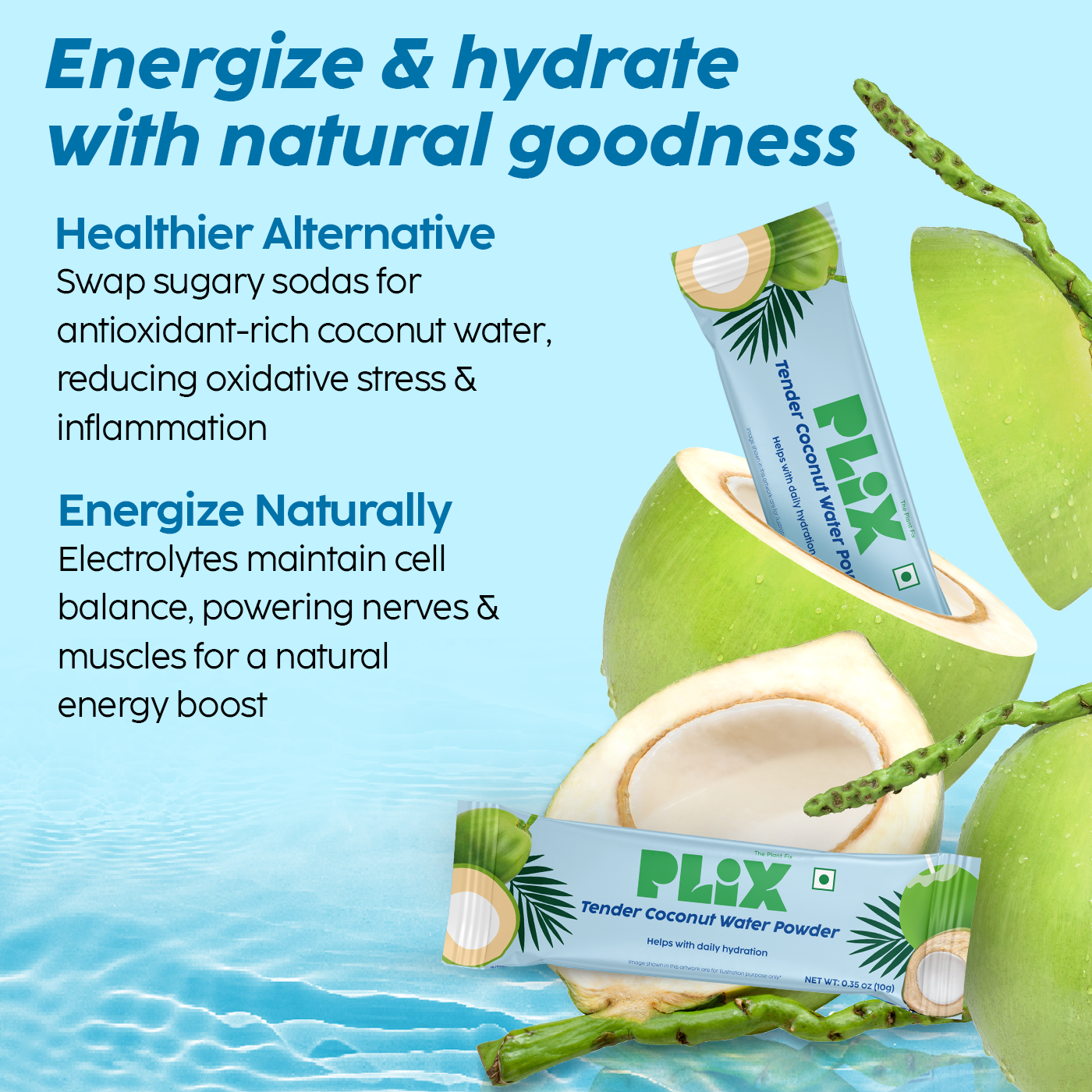 Tender Coconut Water Premix Powder for Energy & Hydration singa