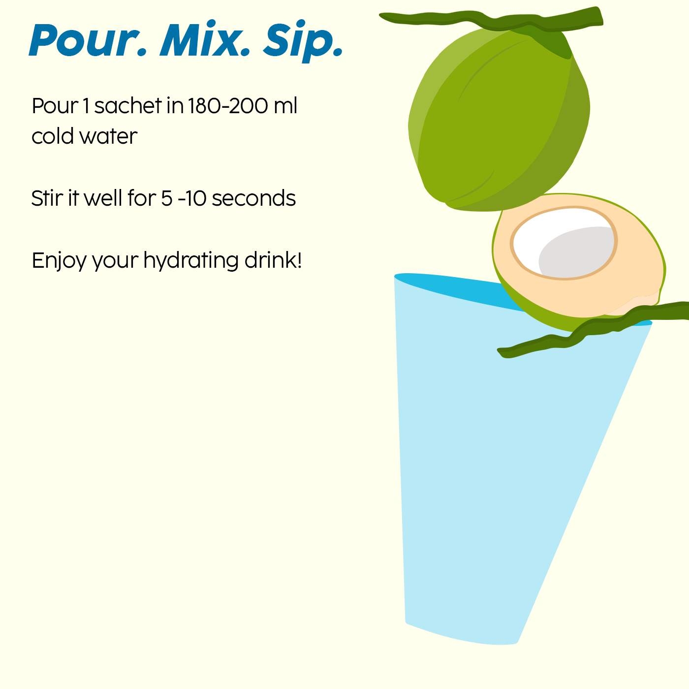 Tender Coconut Water Premix Powder for Energy & Hydration singa